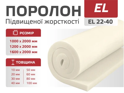 Поролон листовий EL 22-40 (2м)