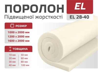 Поролон листовий 28-40 (2м)