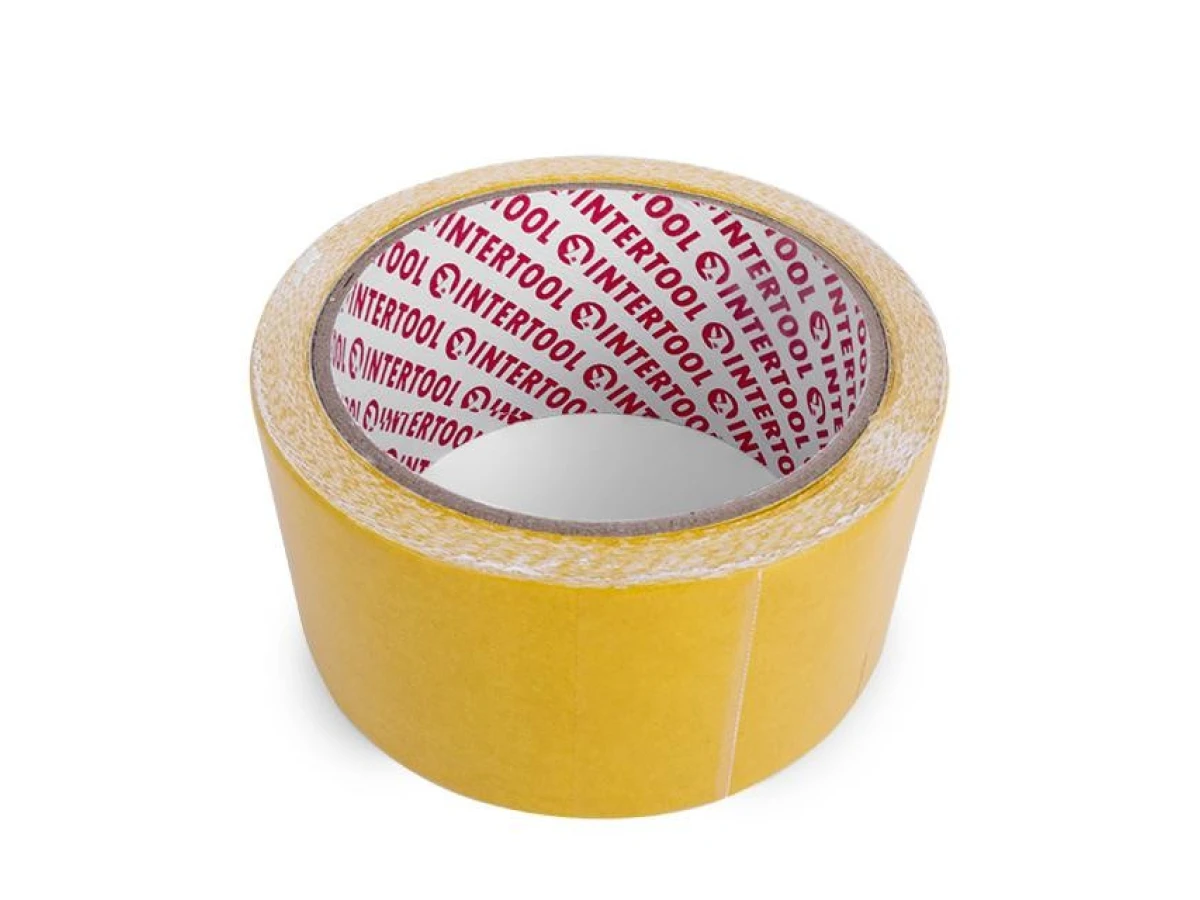 Скотч двосторонній 50мм * 10м на тканинній основі INTERTOOL KT-0962 