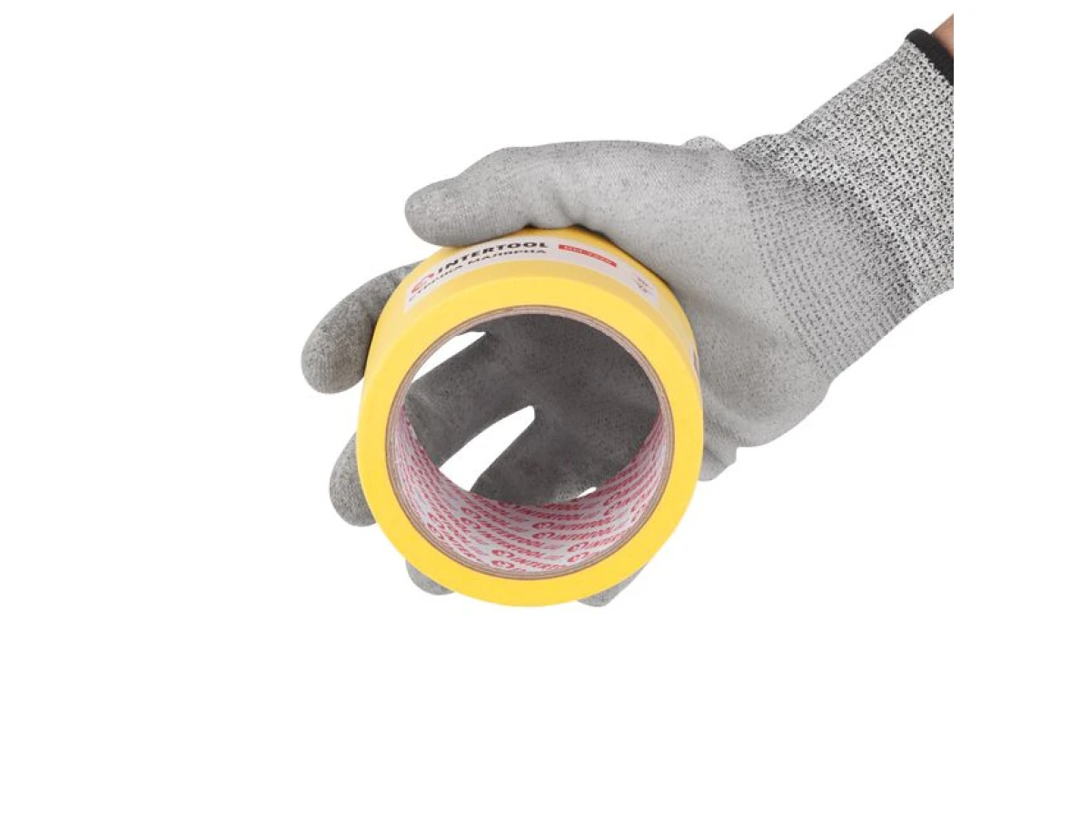 Стрічка малярська 72 мм, 20 м, жовта INTERTOOL DM-7220 