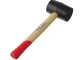 Киянка гумова 450 г, 60 мм, чорна гума, дерев'яна ручка HT-0237 