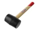 Киянка гумова 450 г, 60 мм, чорна гума, дерев'яна ручка HT-0237 