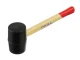 Киянка гумова 450 г, 60 мм, чорна гума, дерев'яна ручка HT-0237 