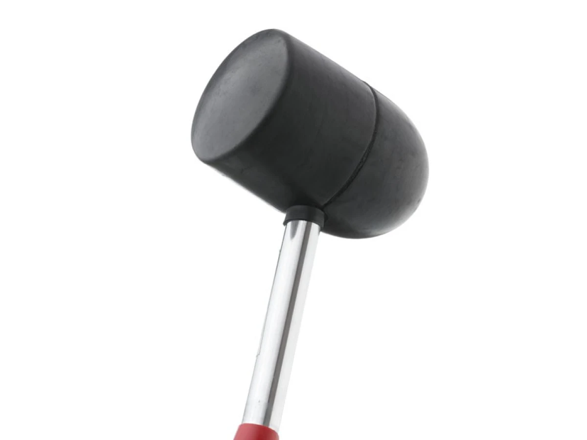 Киянка гумова 1250 г, 90 мм. чорна гума, металева ручка. INTERTOOL HT-0228 