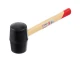 Киянка гумова 350 г, 50 мм, чорна гума, дерев'яна ручка HT-0236 