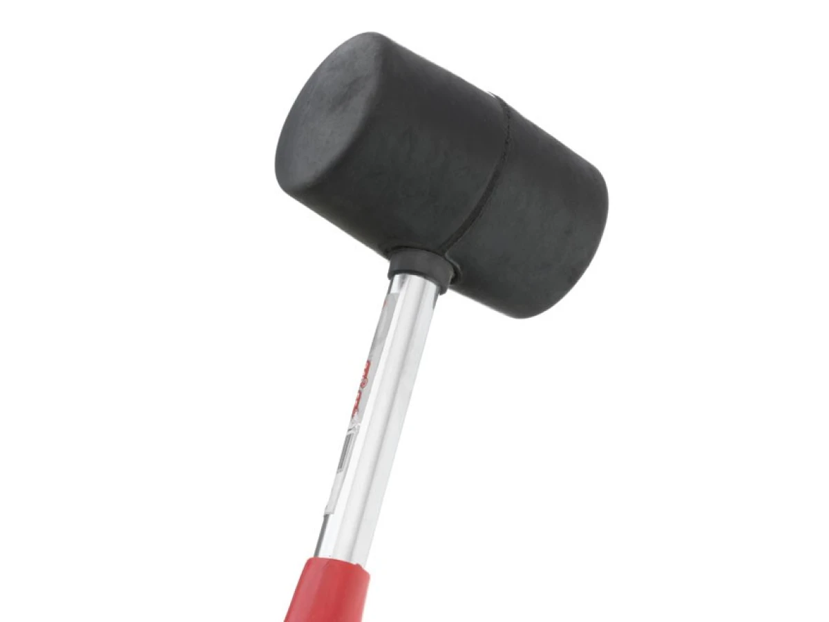 Киянка гумова 340 г, 55 мм, чорна гума, металева ручка INTERTOOL HT-0229 