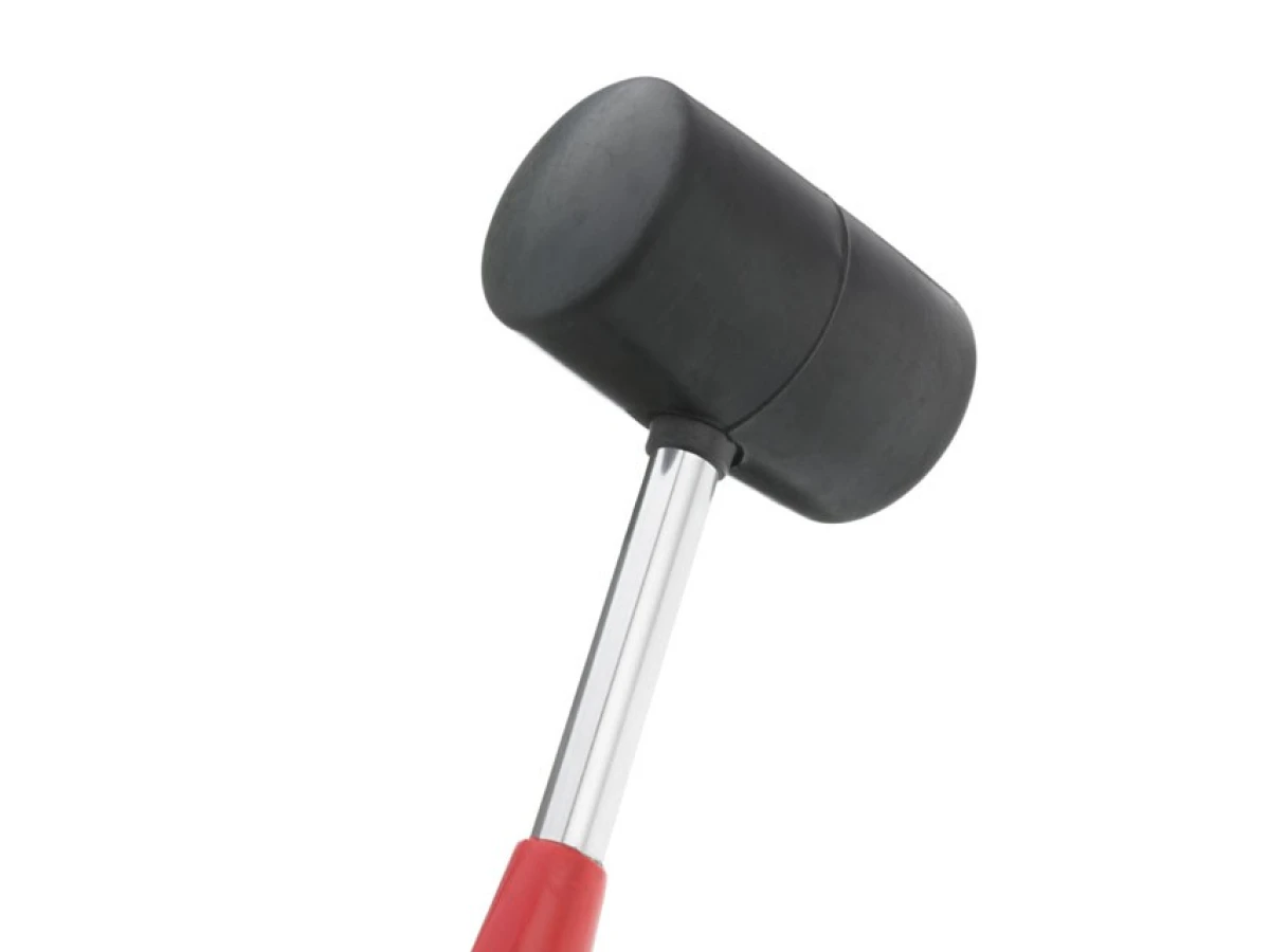 Киянка гумова 680 г, 80 мм, чорна гума, металева ручка INTERTOOL HT-0232 