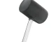 Киянка гумова 680 г, 80 мм, чорна гума, металева ручка INTERTOOL HT-0232 