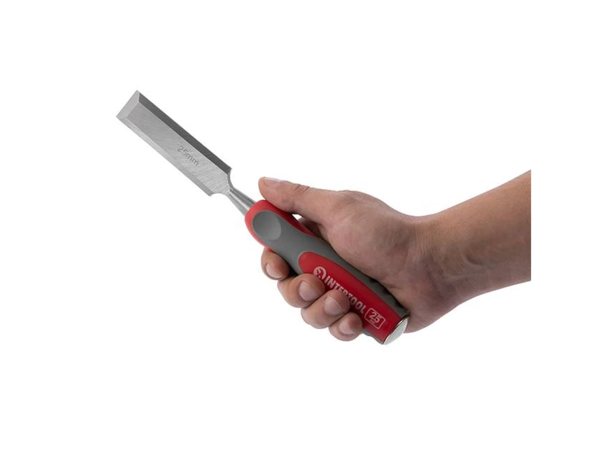 Стамеска 25 мм, Cr-V, двухкомпонентная рукоятка INTERTOOL HT-3525 