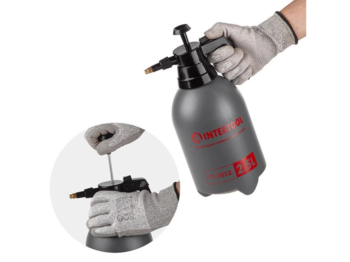 Опрыскиватель пневматический ручной 2.5 л INTERTOOL FT-9012 