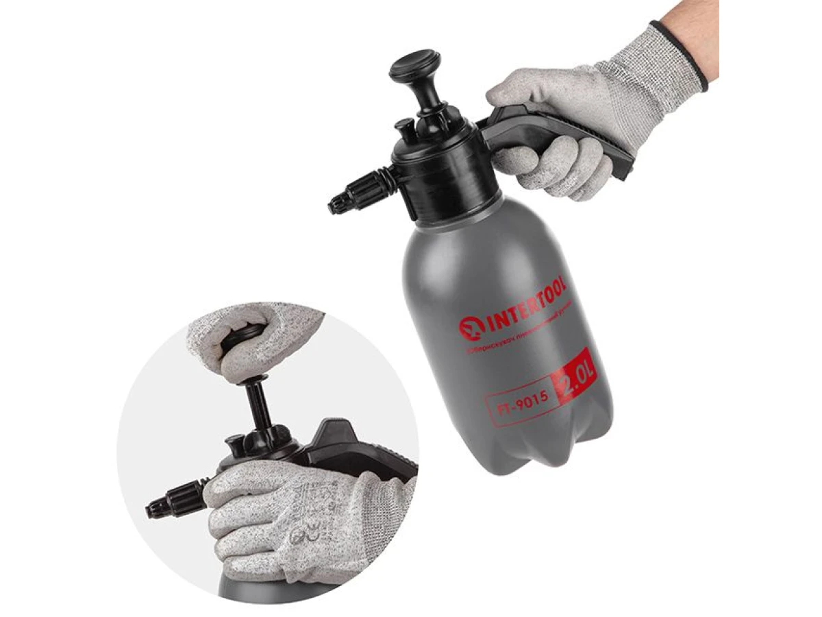 Обприскувач пневматичний ручний 2.0 л., люкс INTERTOOL FT-9015 