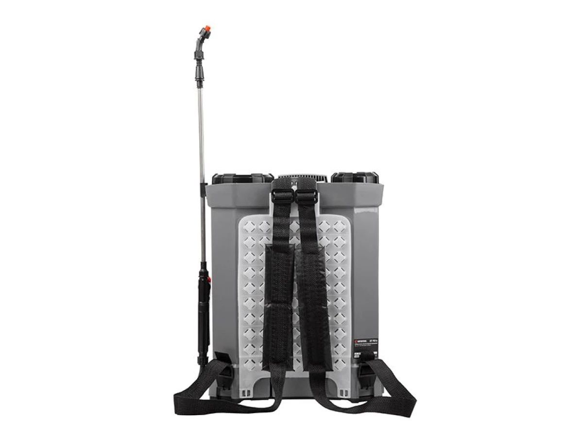 Опрыскиватель аккумуляторный ранцевый 16 л, 3.1 л/мин, батарея 12 В/8 Ач INTERTOOL DT-9016 