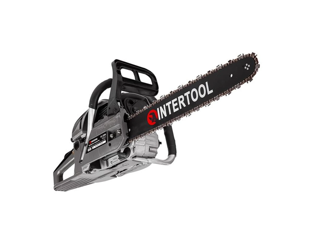 Бензопила ланцюгова 2.4 кВт., 52 см3, шина 45 см/18", шаг 0,325", мін/макс. 3200/11000 об/хв INTERTOOL DT-2208 