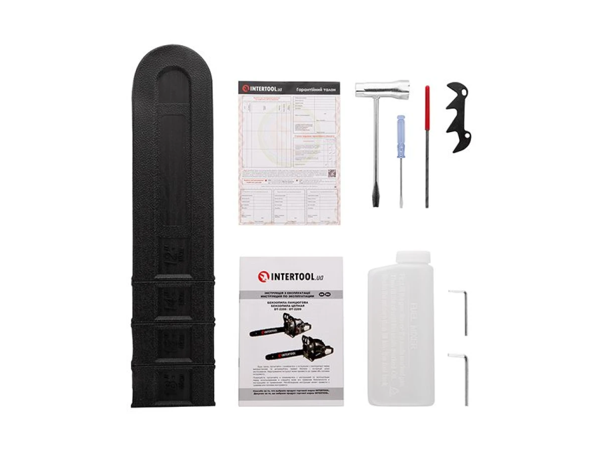 Бензопила цепная 2.6 кВт., 58 см3, шина 45 см/18", шаг 0,325", мин/макс. 3200/11000 об/мин INTERTOOL DT-2209 