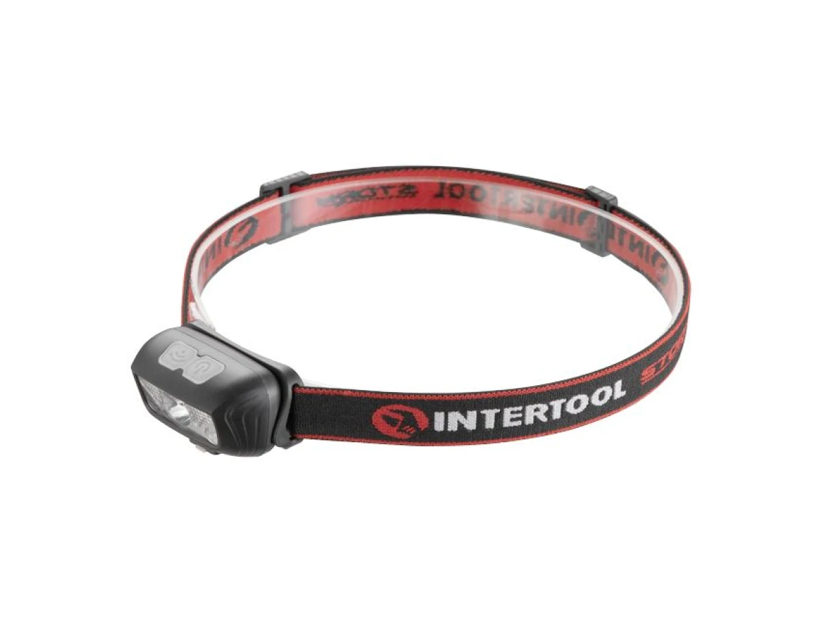Ліхтар налобний акумуляторний XPE+2SMD+2RED SMD, 6 режимів роботи, сенсор, STORM INTERTOOL LB-0310 