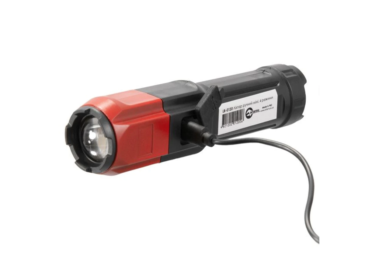 Ліхтар ручний міні, 4 режими INTERTOOL LB-0120 