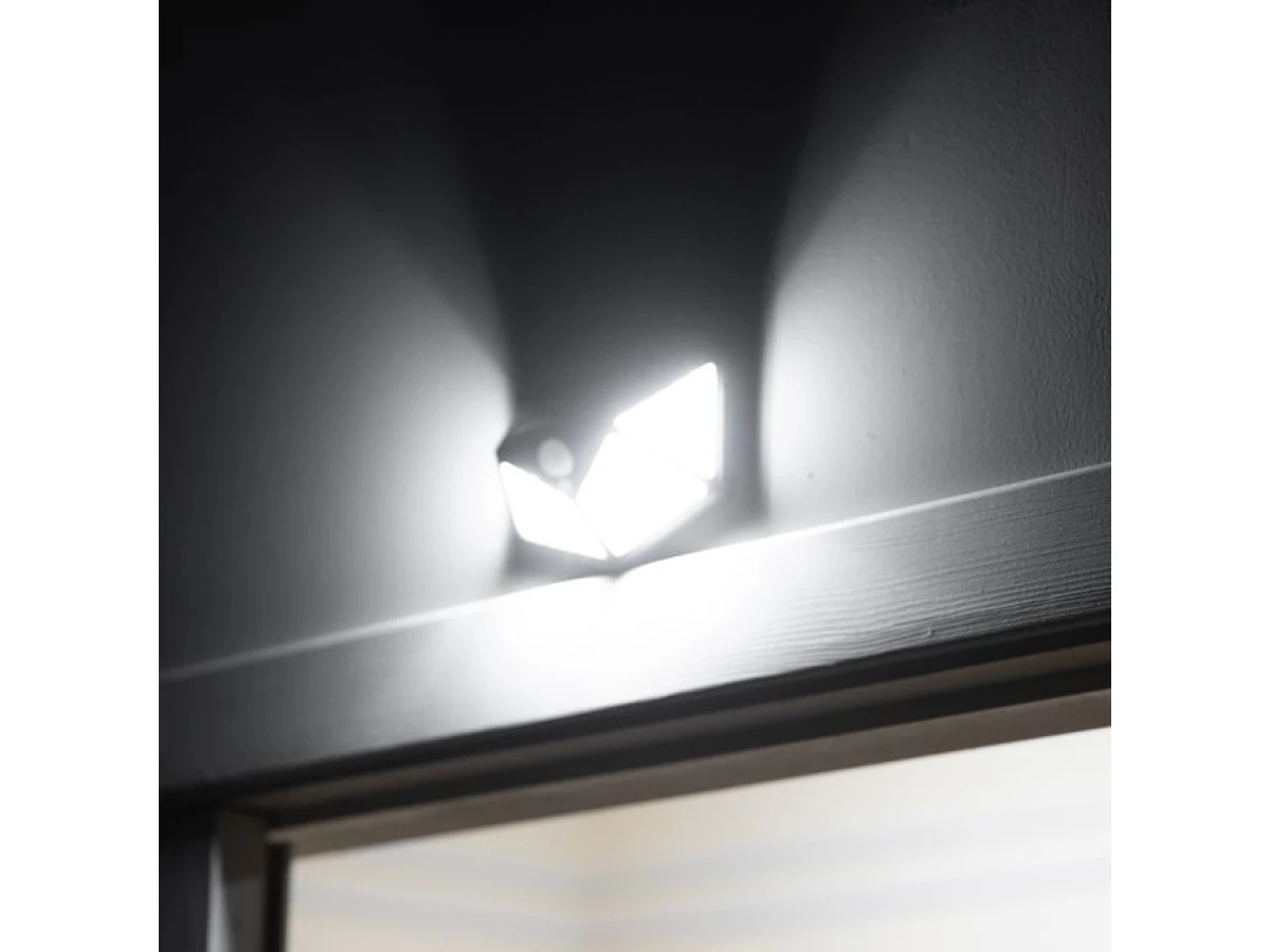 Світильник акумуляторний настінний 100SMD, вуличний, сонячна панель, датчик руху INTERTOOL LB-0113 