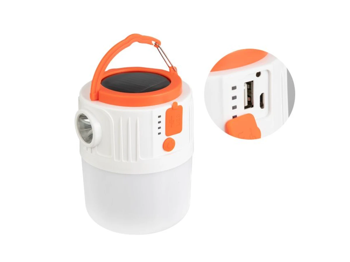 Фонарь для кемпинга, солнечная панель, ДУ, STORM INTERTOOL LB-0214 