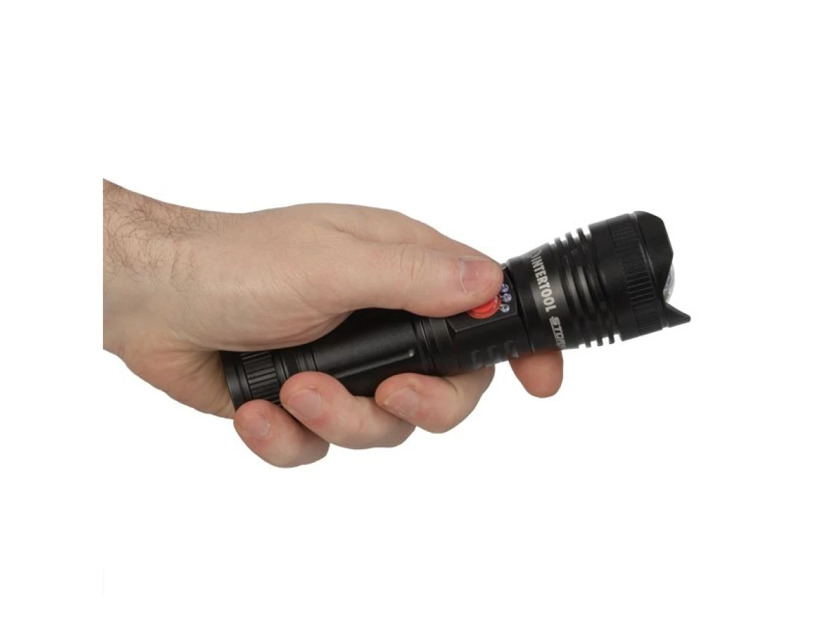 Ліхтар ручний Alu, 1200LM, 3 режими, STORM INTERTOOL LB-0130 