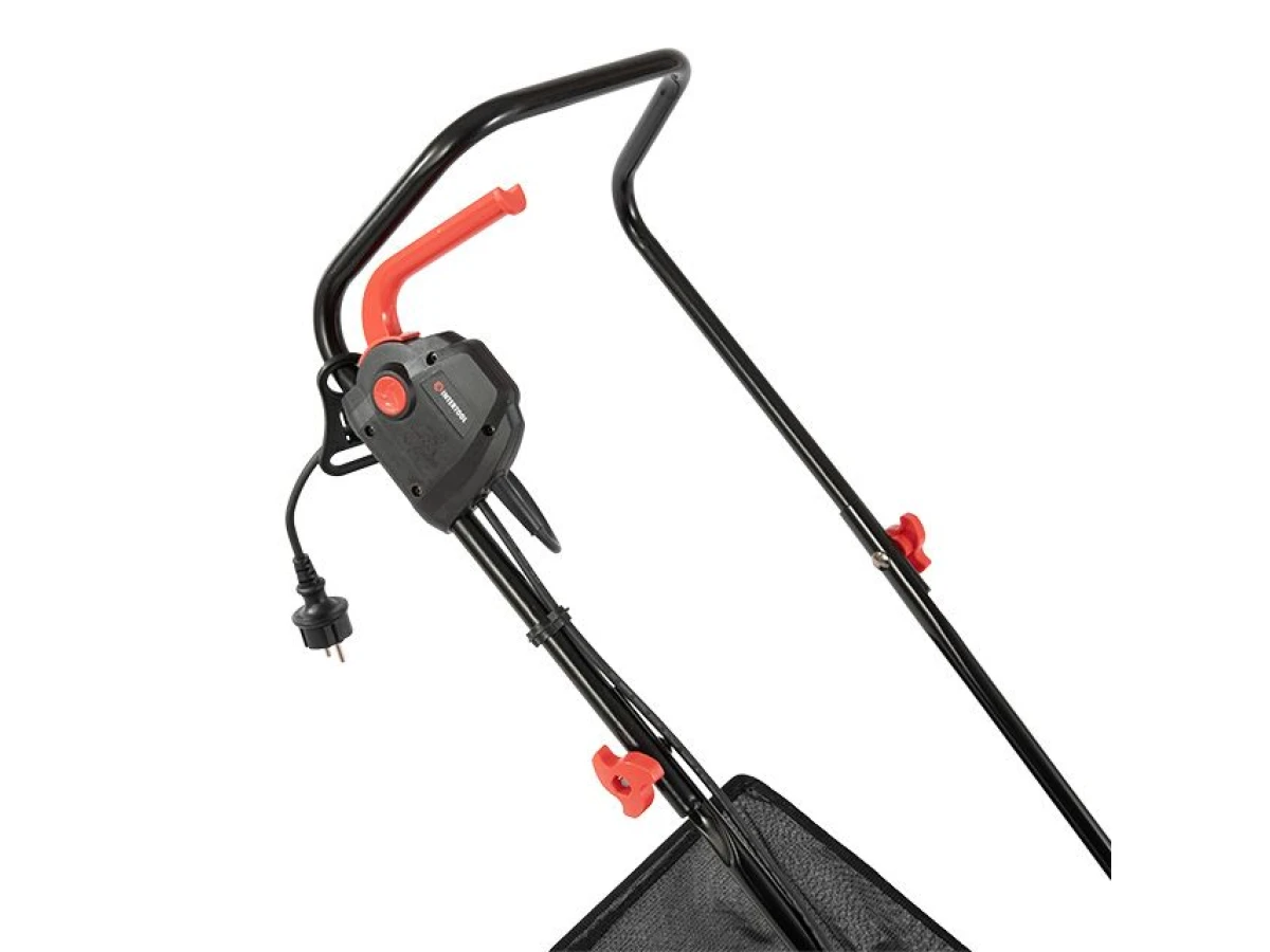 Газонокосилка электрическая 1.2 кВт, 230 В~50 Гц, 3300 об/мин, ширина захвата 320 мм, высота среза 27/45/52 мм, контейнер 30 литров INTERTOOL DT-2260 