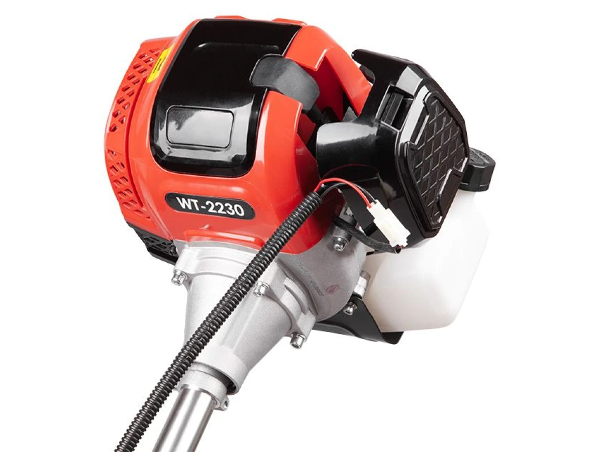 Мотокоса 1.85 кВт, 52 см³, катушка, фреза 40 зубъев, двухплечевой ранцевый ремень, STORM ( комплект из двух частей вал + двигатель) INTERTOOL WT-2230 