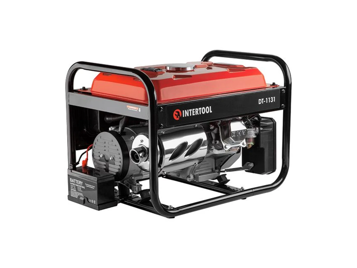 Генератор бензиновый 2.8/3 кВт, 220 В, 15 л, электро+ручной старт, медная обмотка, STORM INTERTOOL DT-1131 