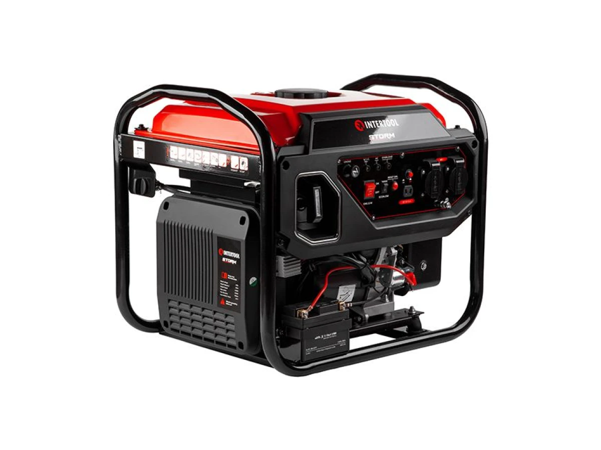 Генератор бензиновый инверторный 4.5/5 кВт, 220 В, 12 л, электро+ручной старт, медная обмотка, STORM INTERTOOL DT-1350 
