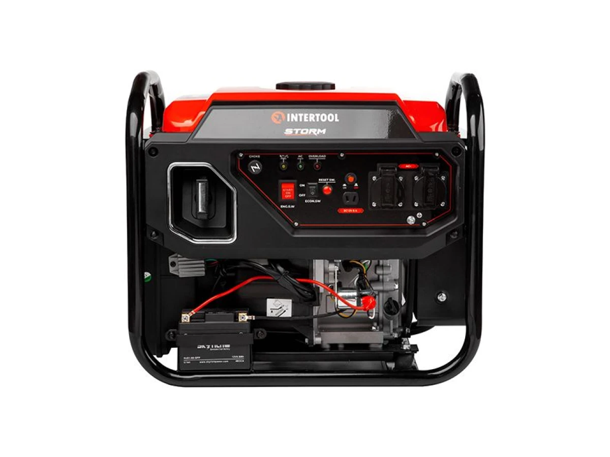 Генератор бензиновый инверторный 4.5/5 кВт, 220 В, 12 л, электро+ручной старт, медная обмотка, STORM INTERTOOL DT-1350 