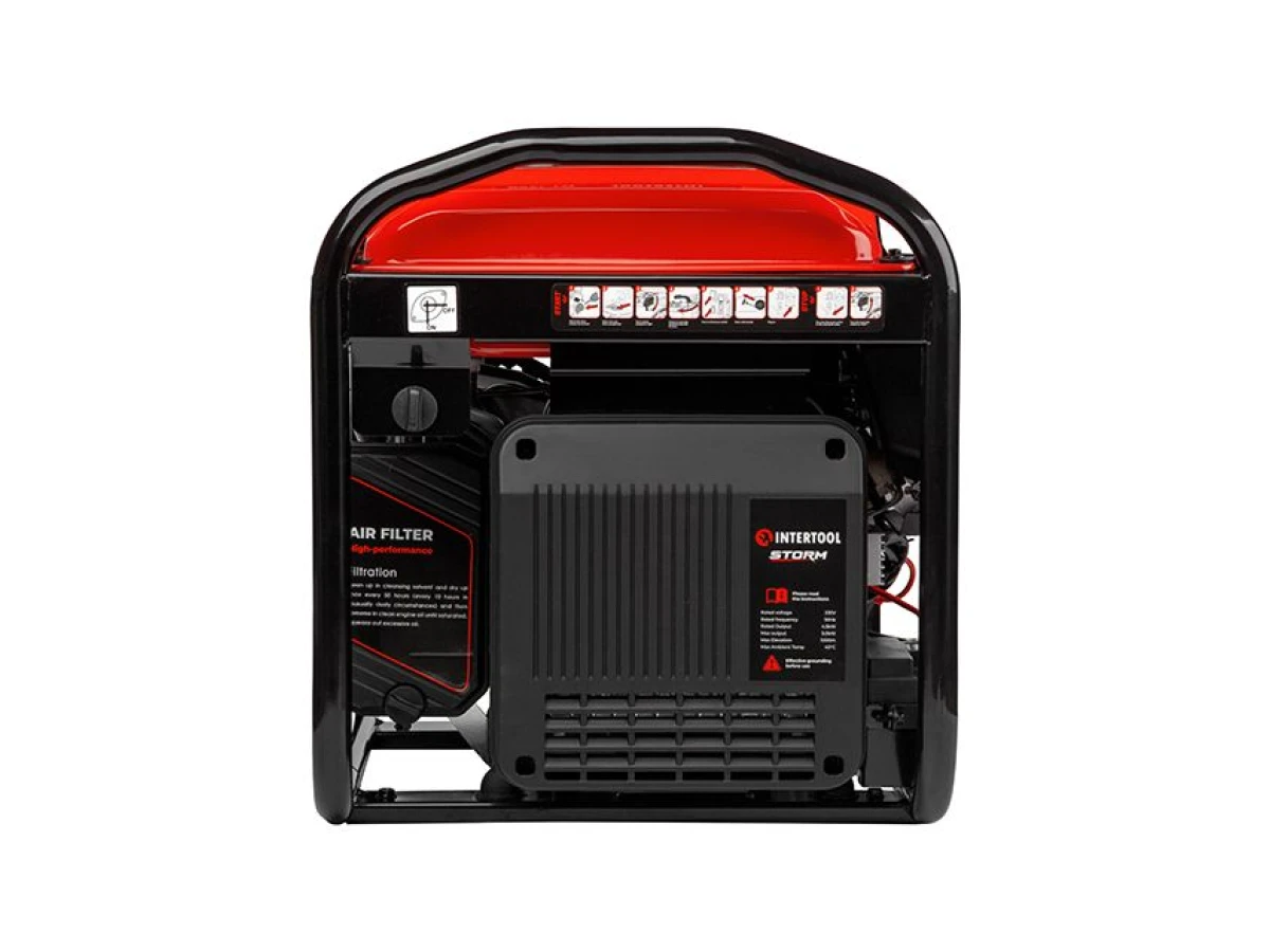 Генератор бензиновый инверторный 4.5/5 кВт, 220 В, 12 л, электро+ручной старт, медная обмотка, STORM INTERTOOL DT-1350 