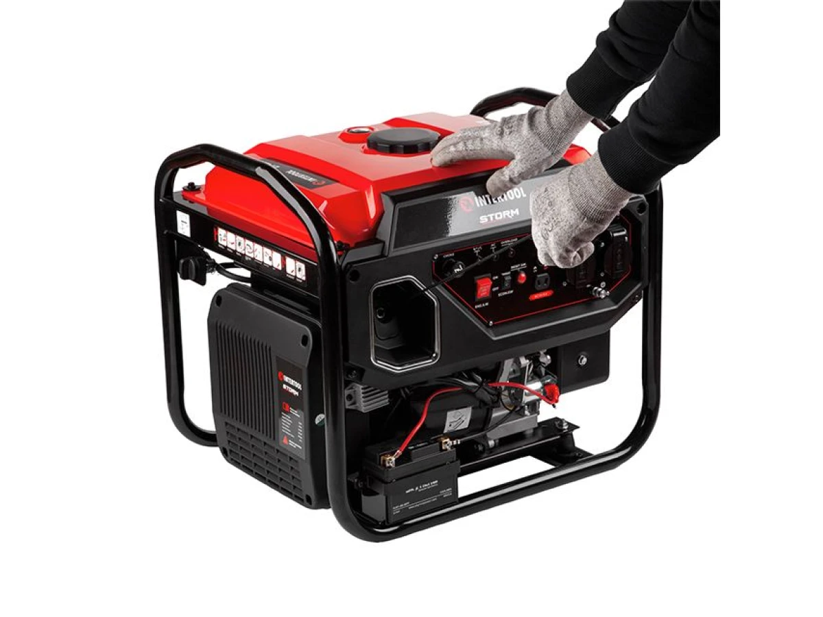 Генератор бензиновый инверторный 4.5/5 кВт, 220 В, 12 л, электро+ручной старт, медная обмотка, STORM INTERTOOL DT-1350 