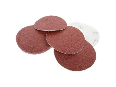 Круг наждачний самоклеючий 125 мм, папір клас С, щільність 120 г/м2, К80, уп. 10 од. INTERTOOL BT-0508