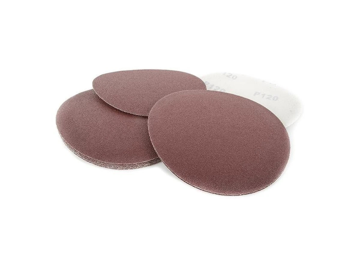 Круг наждачный самоклеющийся 125 мм, бумага класс С, плотность 120 г/м2, К120, уп. 10 ед. INTERTOOL BT-0512 