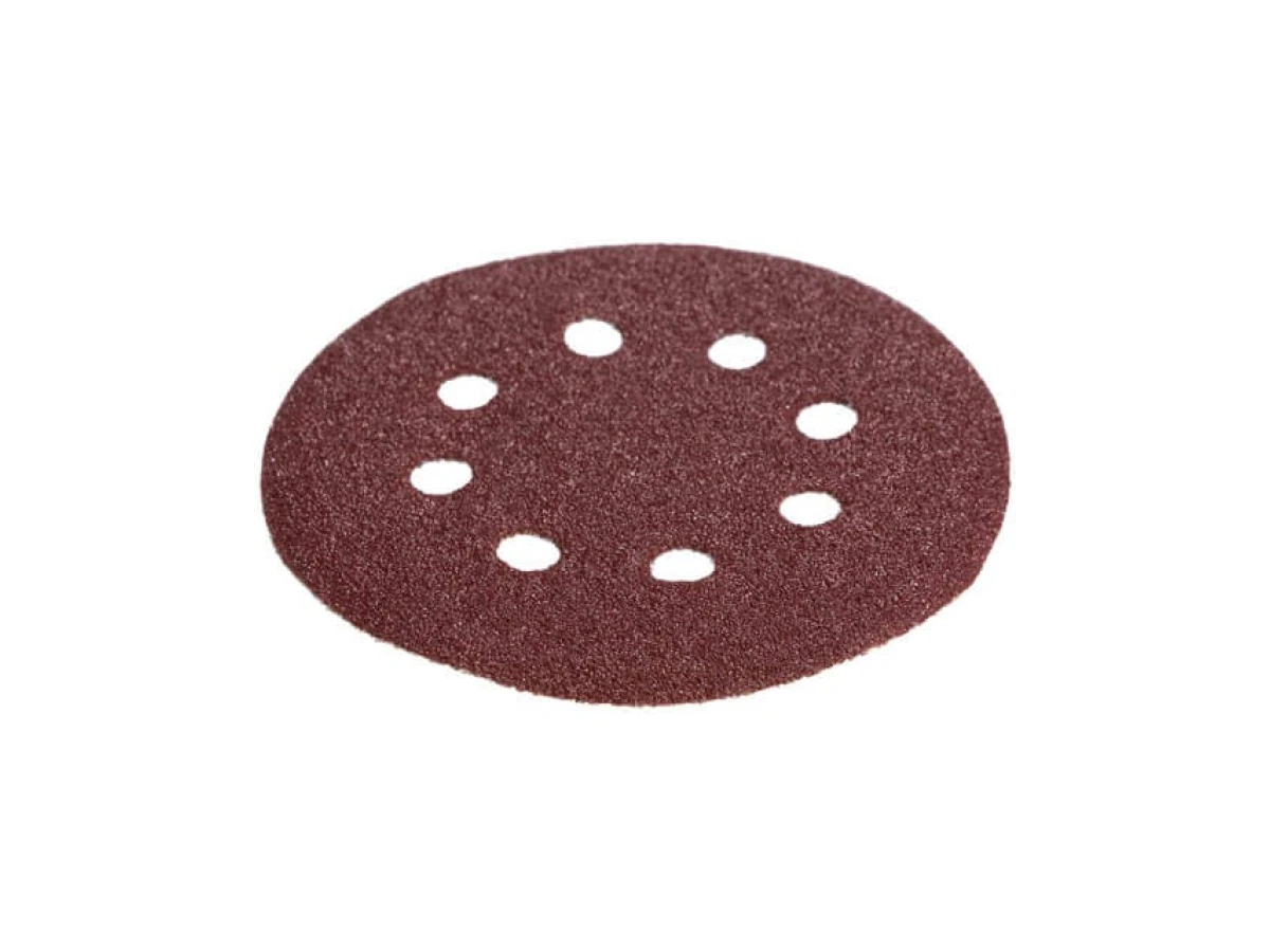 Круг наждаковий самоклеючий 125 мм з отворами , папір клас С, густина 140 г/м2, К40, уп. 5 од. INTERTOOL BT-0583 