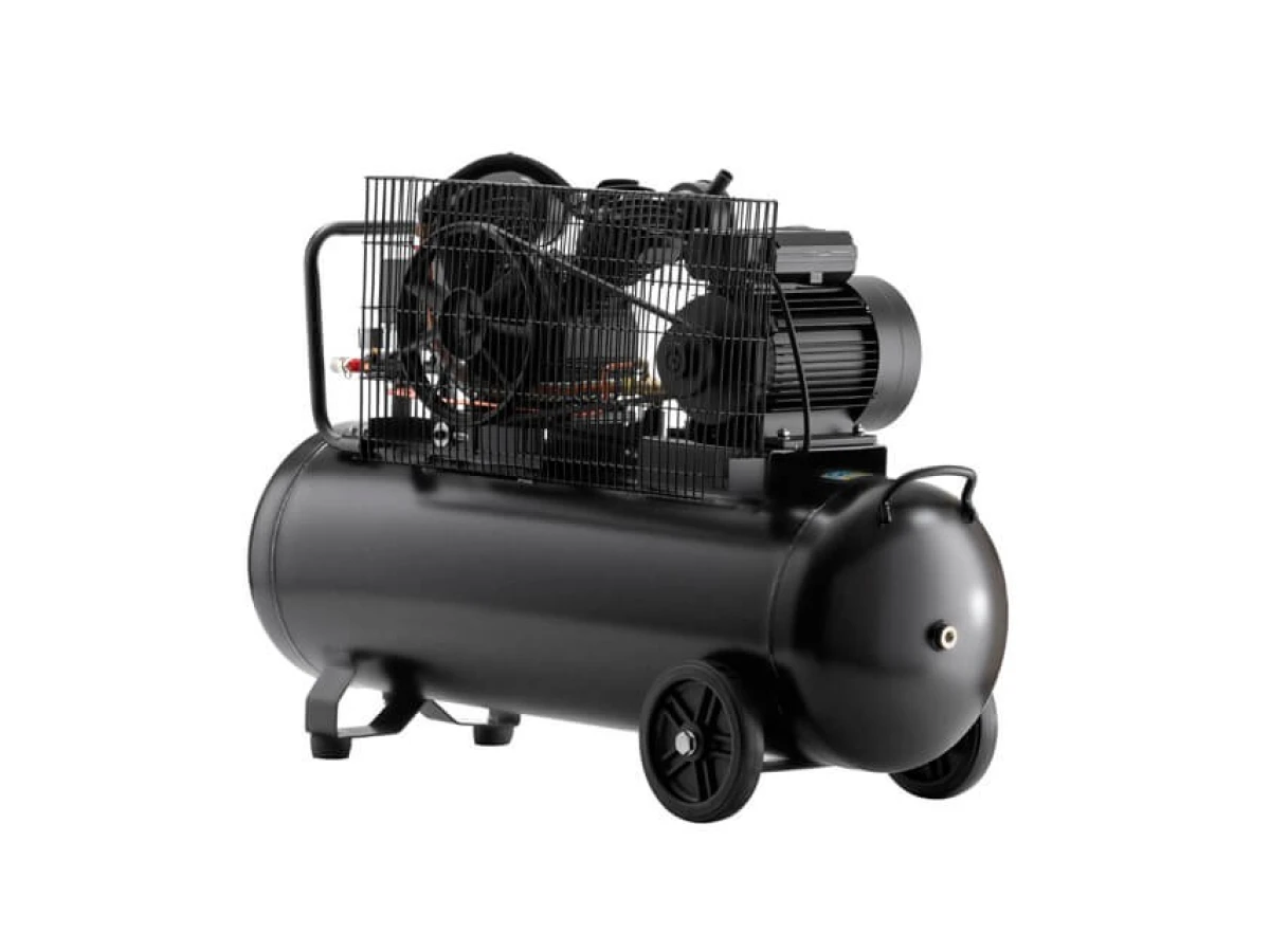 Компресор 100 л, 3 кВт, 220 В, 10 aтм, 500 л/хв., 2 циліндри, STORM INTERTOOL PT-0014 