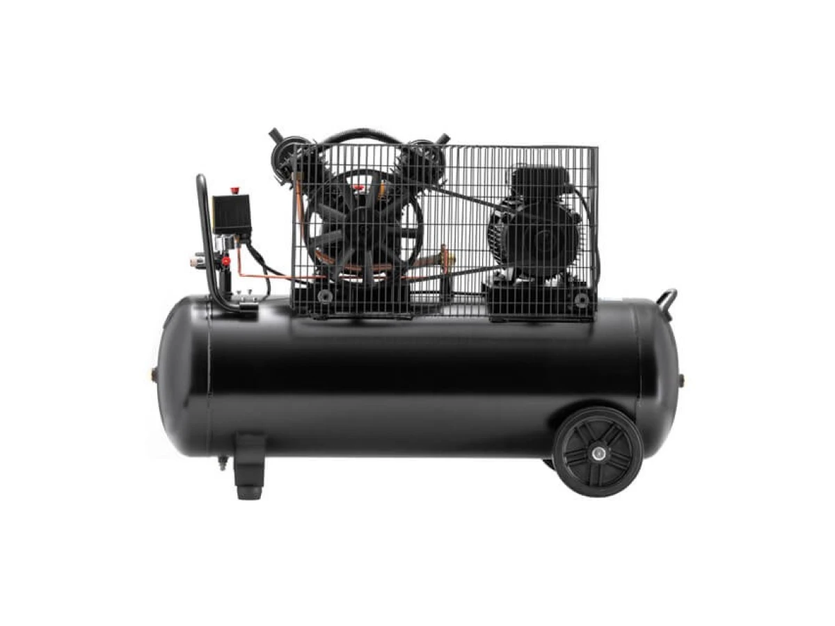 Компресор 100 л, 3 кВт, 220 В, 10 aтм, 500 л/хв., 2 циліндри, STORM INTERTOOL PT-0014 