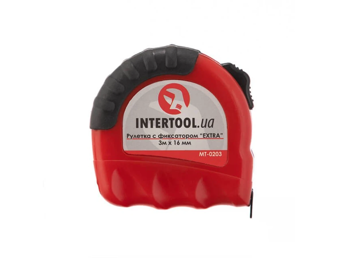 Рулетка з металевим полотном 3м x 16мм "EXTRA" INTERTOOL MT-0203 