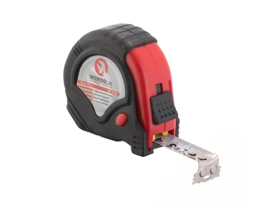 Рулетка з металевим полотном 5 м x 19 мм, три стопора полотна INTERTOOL MT-0105