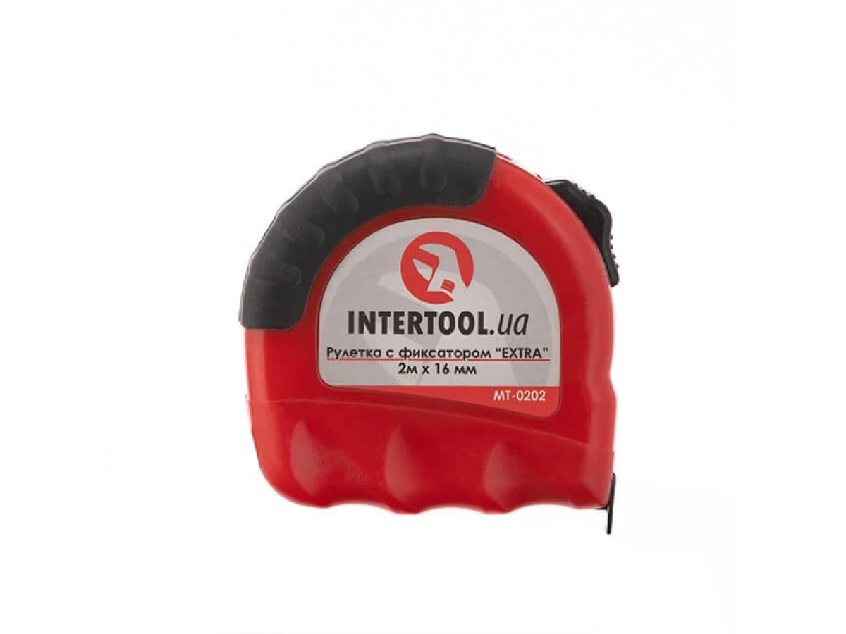 Рулетка з металевим полотном 2м x 16мм "EXTRA" INTERTOOL MT-0202 