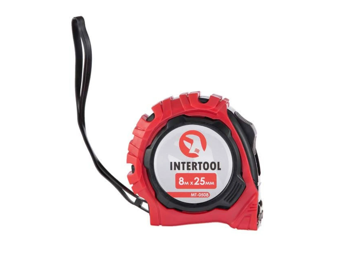 Рулетка с фиксатором 8м*25мм "Магнит" INTERTOOL MT-0508 