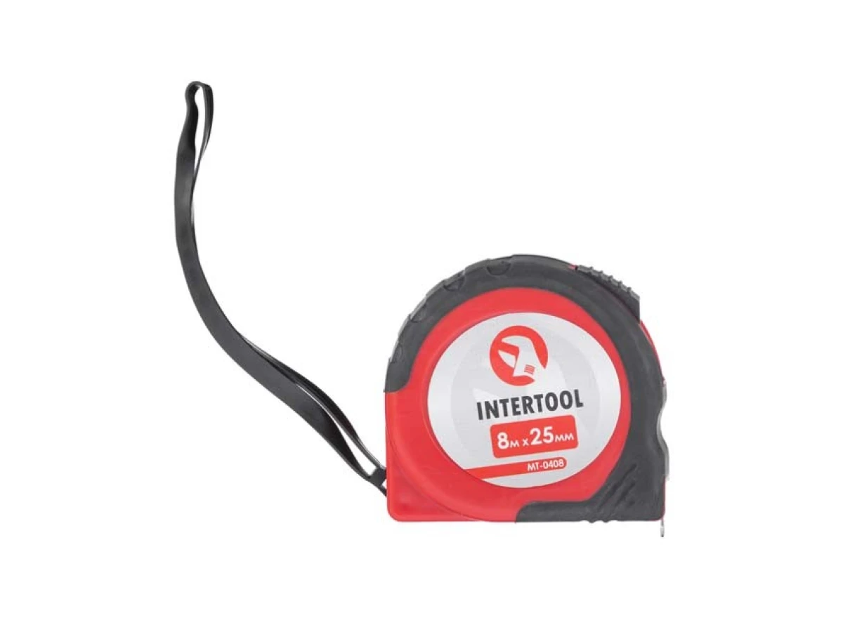 Рулетка з фіксатором 8м x 25мм INTERTOOL MT-0408 