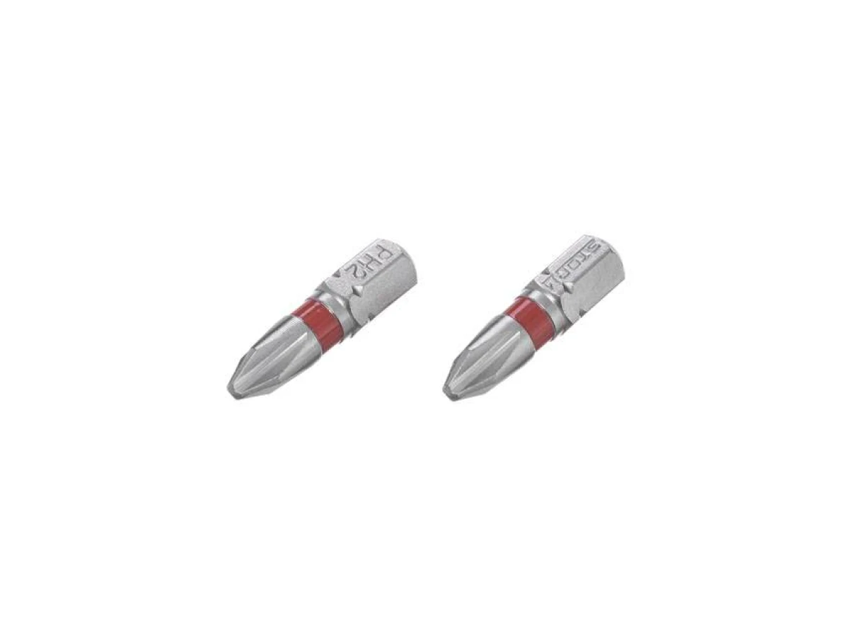 Комплект викруткових насадок PH2 1/4" * 25 мм, S2, уп. 2 од., STORM INTERTOOL VT-0218 