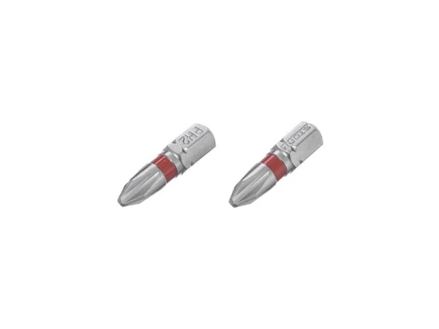 Комплект викруткових насадок PH2 1/4" * 25 мм, S2, уп. 2 од., STORM INTERTOOL VT-0218 