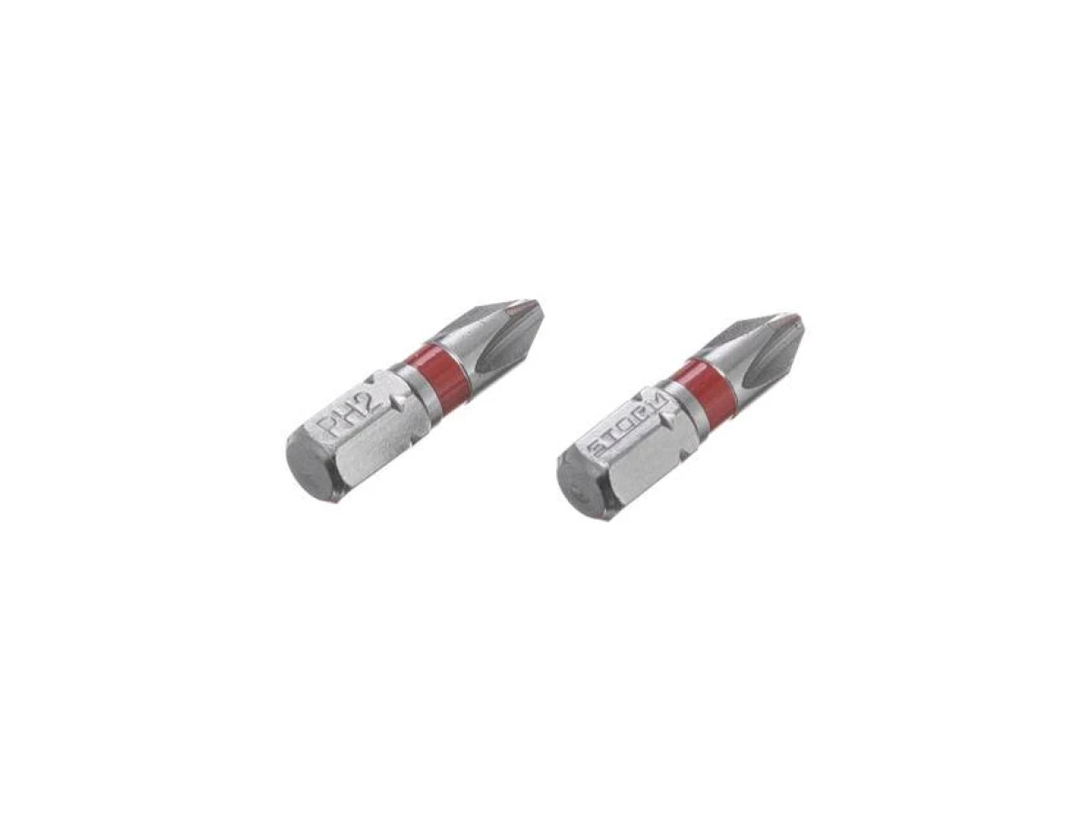 Комплект викруткових насадок PH2 1/4" * 25 мм, S2, уп. 2 од., STORM INTERTOOL VT-0218 