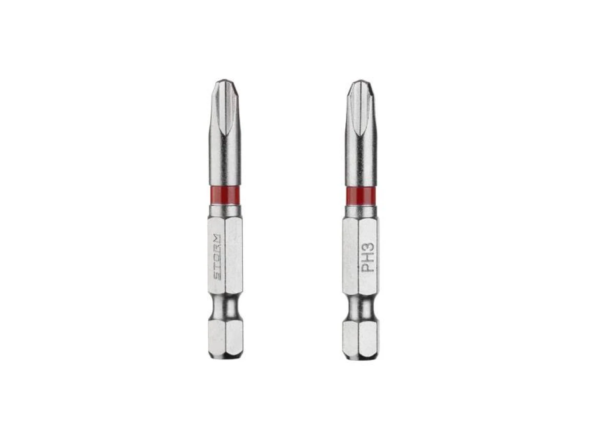 Комплект викруткових насадок PH3 1/4" * 50мм, S2, уп. 2 од., STORM INTERTOOL VT-0213 
