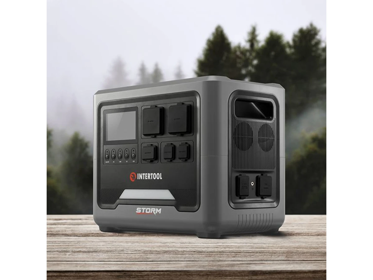 Станция зарядная портативная 1.8 кВт, 1024 Втч, LiFeP04, беспроводная зарядка, съемный повербанк, STORM INTERTOOL WT-7011 