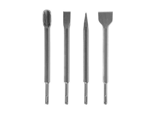 Набір зубил для перфоратора 4 шт. SDS-Plus INTERTOOL SD-0410 