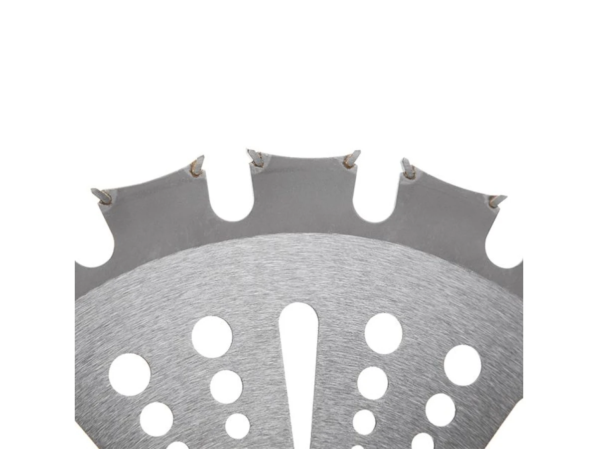 Ніж для мотокоси/тримера з твердосплавними напайками ø255x25.4x1.35 мм 40T, HRC 82-86, двосторонній INTERTOOL DT-2351 