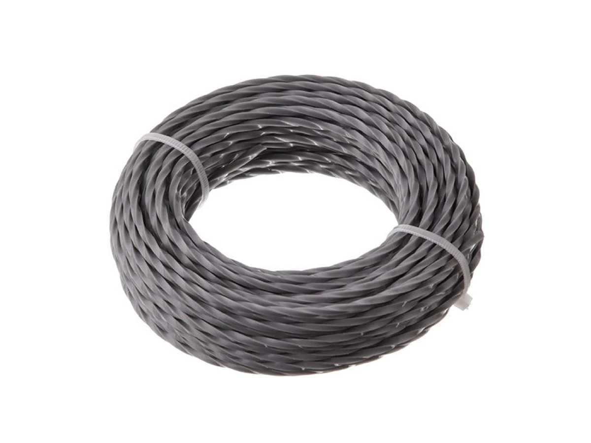 Лiска для тримера "квадрат" кручена армована, 2.4 мм x 15 м INTERTOOL DT-2328 