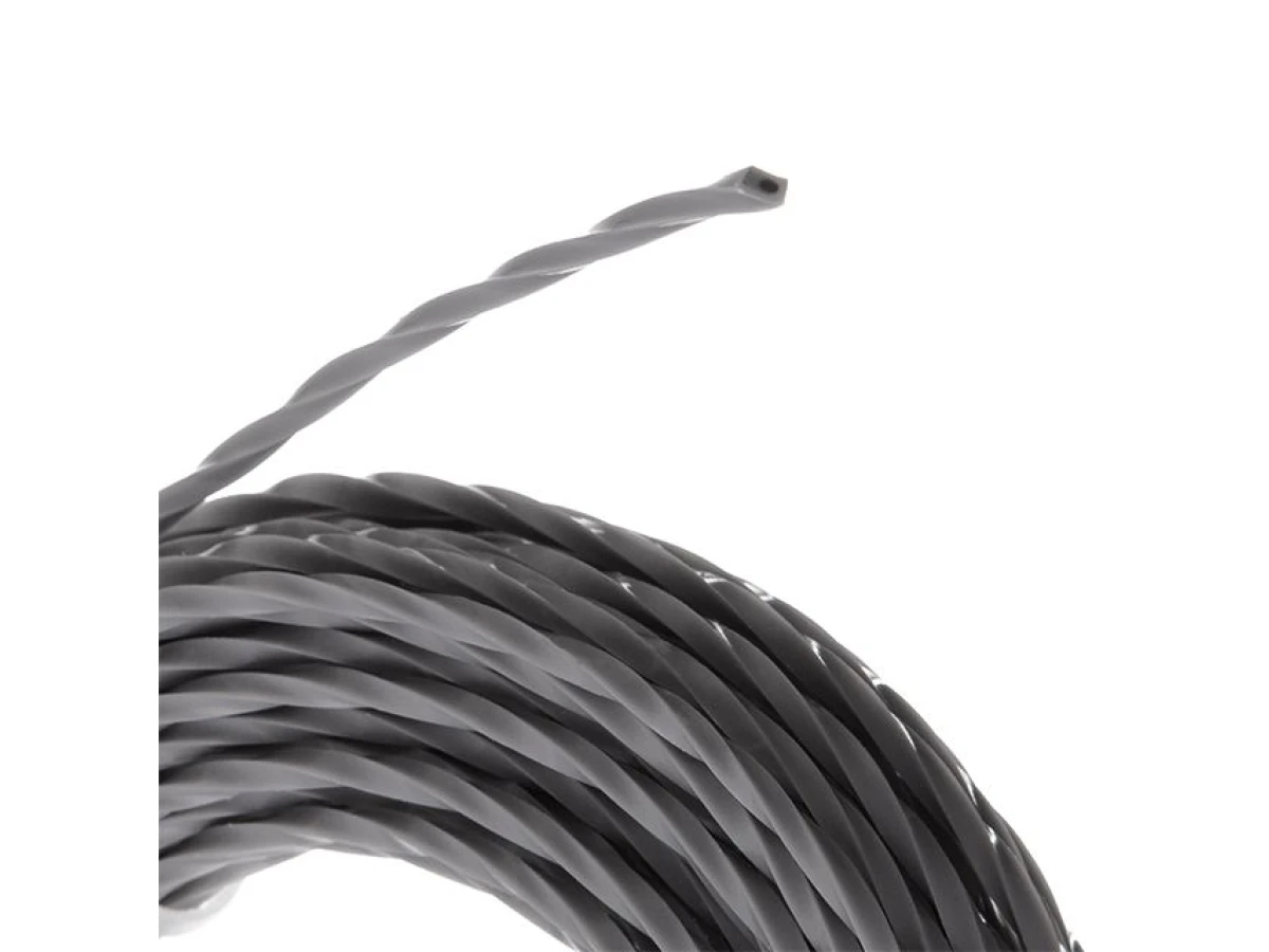 Лiска для тримера "квадрат" кручена армована, 2.4 мм x 15 м INTERTOOL DT-2328 