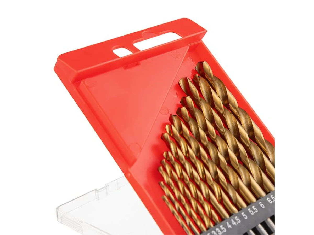 Набір свердел по металу DIN338 HSS 13шт (2-8мм), покриття Ti INTERTOOL SD-0014 